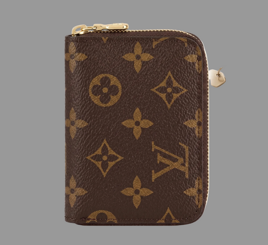 Compact Designer-Style Zip-Around Mini Wallet – Stylish Card & Coin Holder