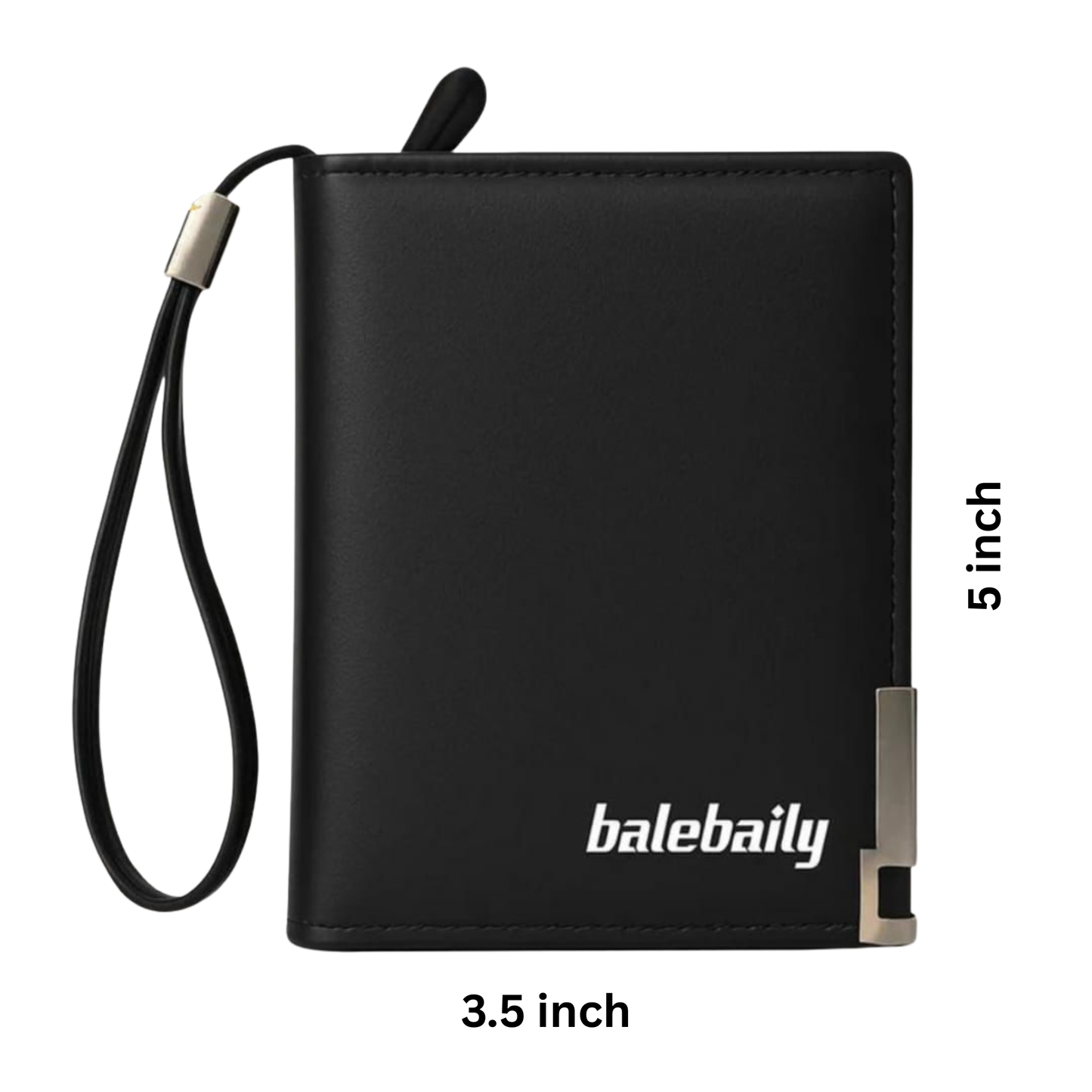 balebaily Men’s Fashion Wallet - Slim PU Leather Card Holder Clutch with Hand Strap, Coin Pocket & Multi-Card Slots