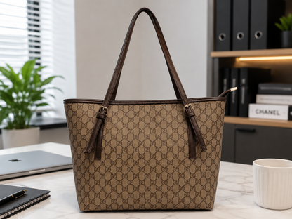 Women’s Monogram Tote Bag – Elegant Everyday Shoulder Bag