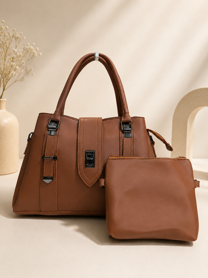Pearl-Trim Structured Crossbody Bag