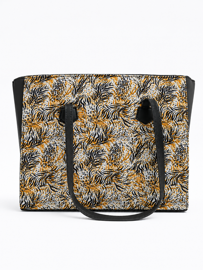 Wild Animal-Print Statement Tote Bag