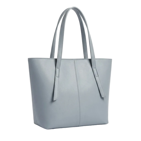 The Signature Structured Tote – Slate Gray