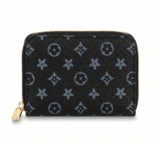 Compact Designer-Style Zip-Around Mini Wallet – Stylish Card & Coin Holder