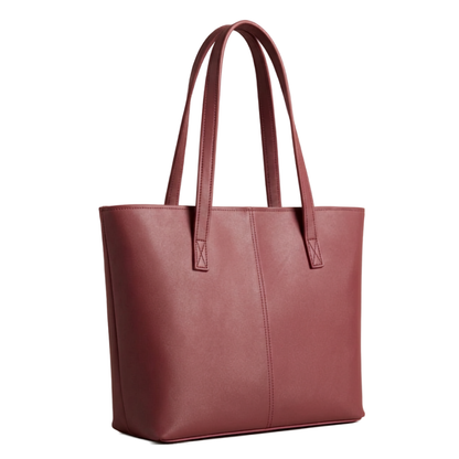 The Signature Structured Tote – Maroon