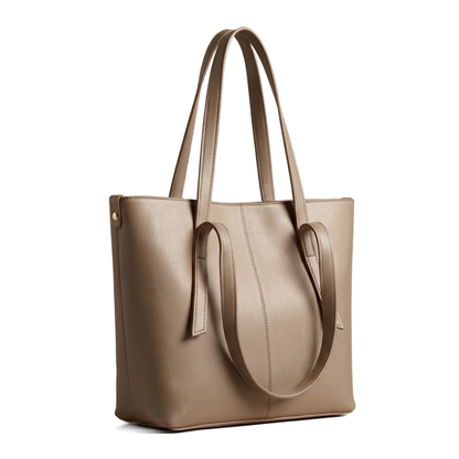 The Signature Structured Tote – Taupe