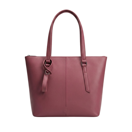 The Signature Structured Tote Bag – Deep Maroon