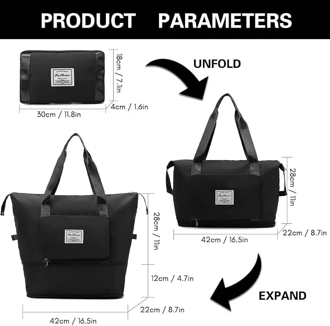 Foldable Travel Duffel Bag